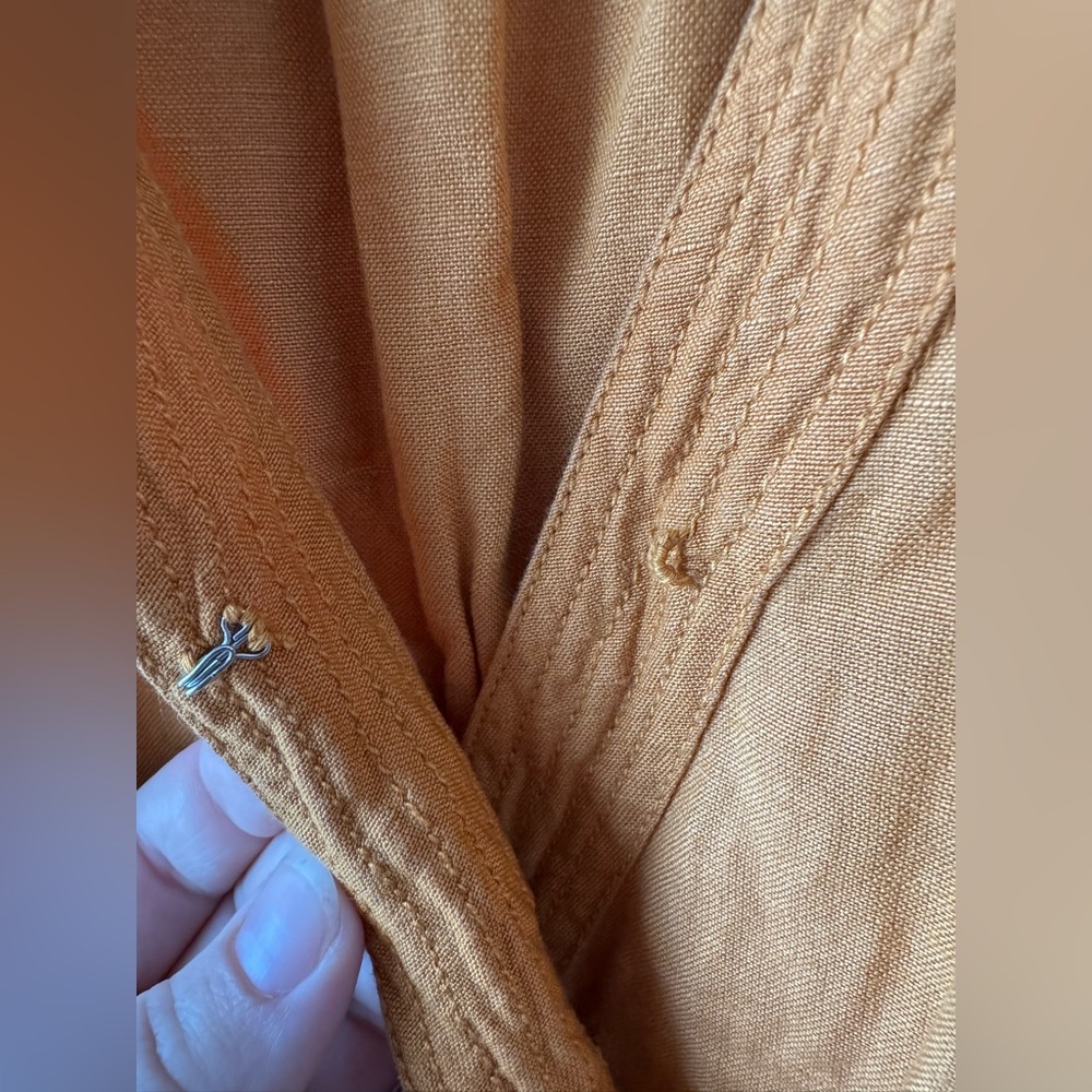 Maeve by Anthropologie Luana linen-blend sleeveless Wrap Romper Large - Picture 6 of 6